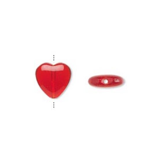 Picture of Hearts 10mm Light Red x10