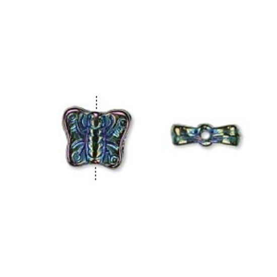 Picture of Butterfly Bead 11x9 mm Iris Green x10