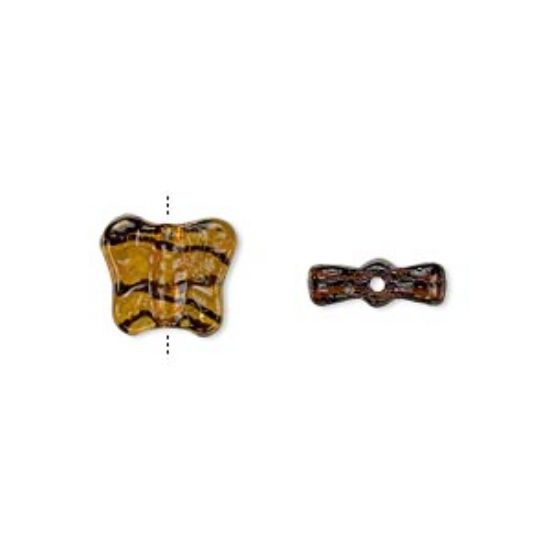 Picture of Butterfly Bead 11x9 mm Tortoise x10