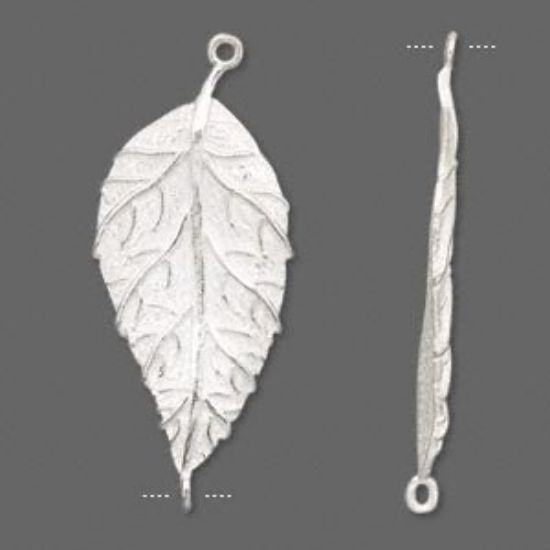 Picture of Link, JBB Findings, sterling silver, 37x17mm leaf. Sold individually.