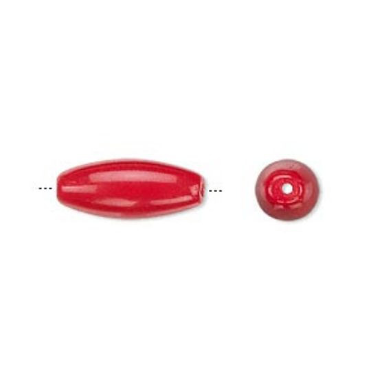 Picture of Preciosa Oval  17x7.5 mm Opaque Red x10