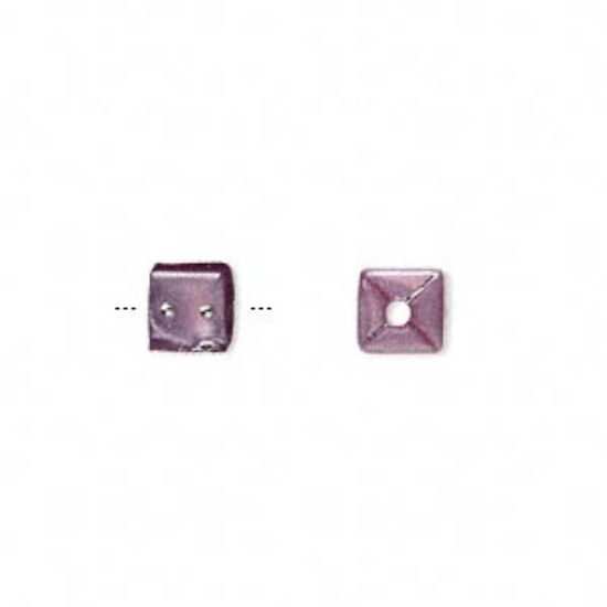 Picture of Bead, acrylic, mauve, 6x6mm dice.