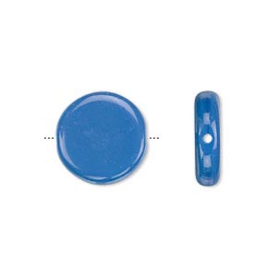 Picture of Preciosa Coin 15mm Opaque Blue x10