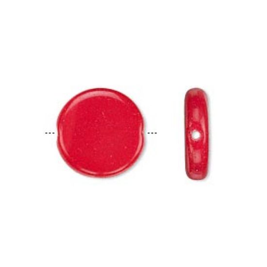 Picture of Preciosa Coin 15mm Opaque Red x9