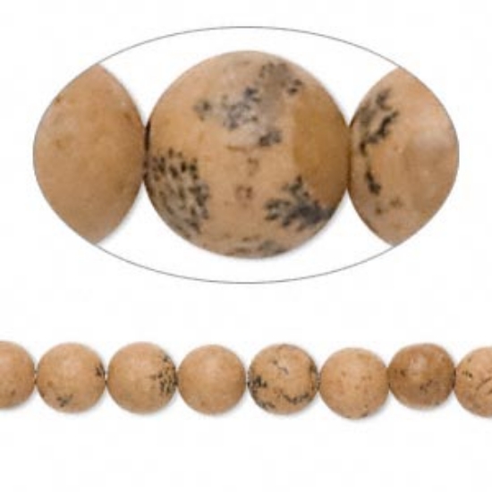 Picture of Grain Stone bead 6mm round x38cm