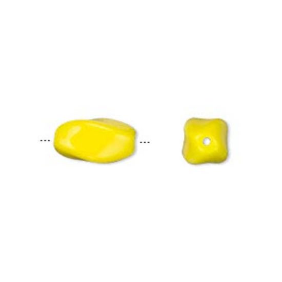 Picture of Twist Bead 12.5x8.5mm Opaque Yellow x10