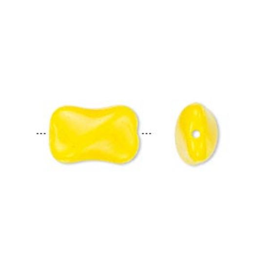 Picture of Twist Bead 14.5x9.5x6.5mm Opaque Yellow x10
