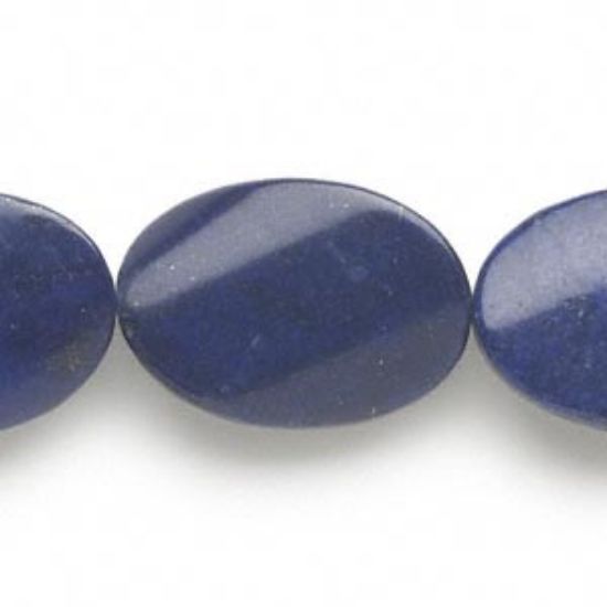 Picture of Lapis lazuli (dyed) 25x18mm-26x18mm flat twisted oval x38cm