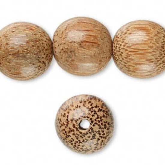 Picture of Palm Wood Bead 20mm round x5