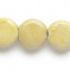 Picture of Bead, porcelain, yellow, 18-19mm puffed flat round x38cm