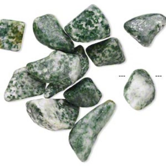 Picture of Tree agate (natural) small to extra-large top-drilled flat nugget x12