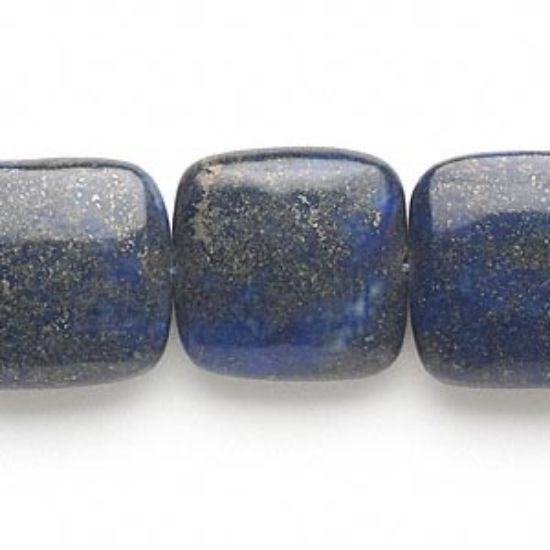 Picture of Lapis Lazuli (dyed) 18x18mm puffed square x38cm