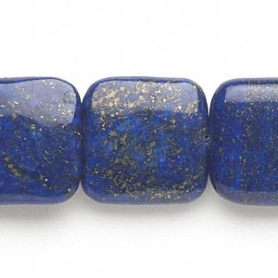 Picture of Lapis Lazuli (dyed) +/- 20x20mm puffed square  x38cm
