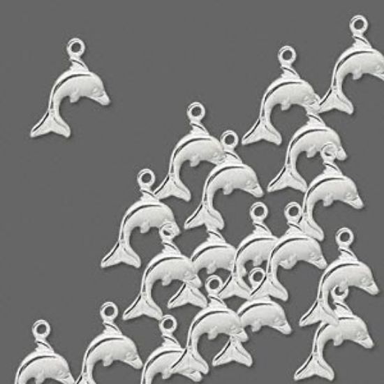 Picture of Charm Dolphin 9 mm Silver Plate x20