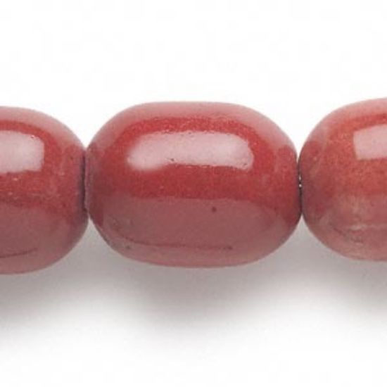 Picture of Bead, ceramic, red, 23x18mm-25x19mm barrel x38cm