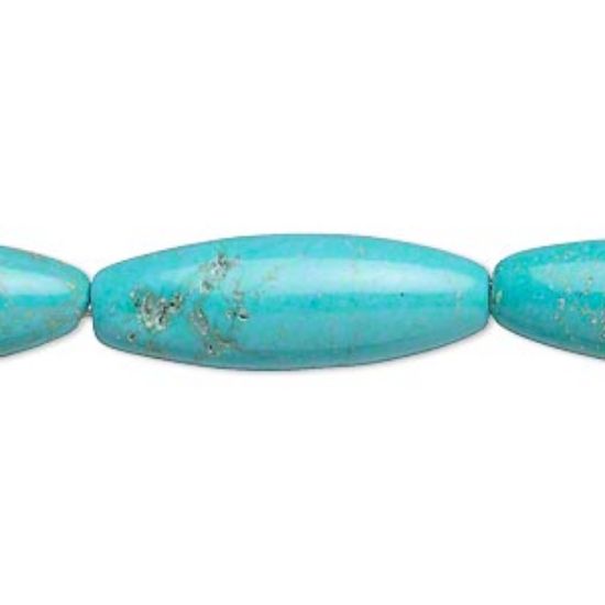 Picture of Magnesite (stabilized) 30x10mm oval Blue/Green x38cm