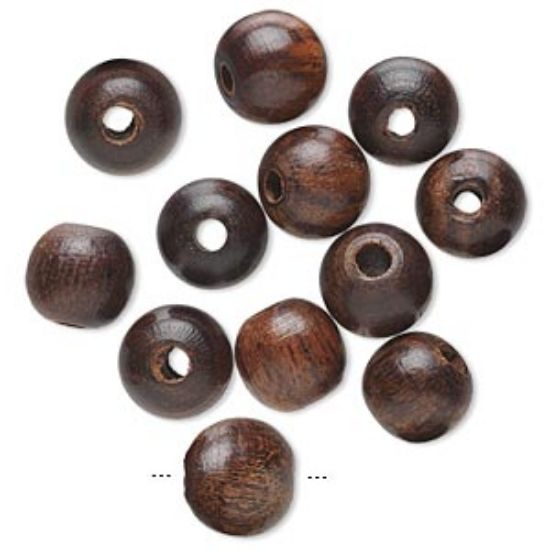 Picture of Indian rosewood (natural) brown 10mm x1