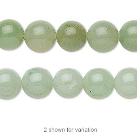 Picture of Aventurine (natural) 10mm round Light Green x40cm