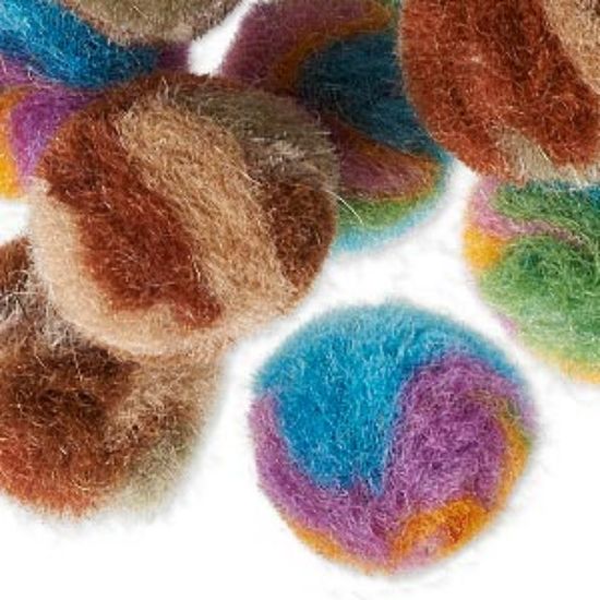 Picture of Component mix felt 20mm undrilled round multicoloured  x12