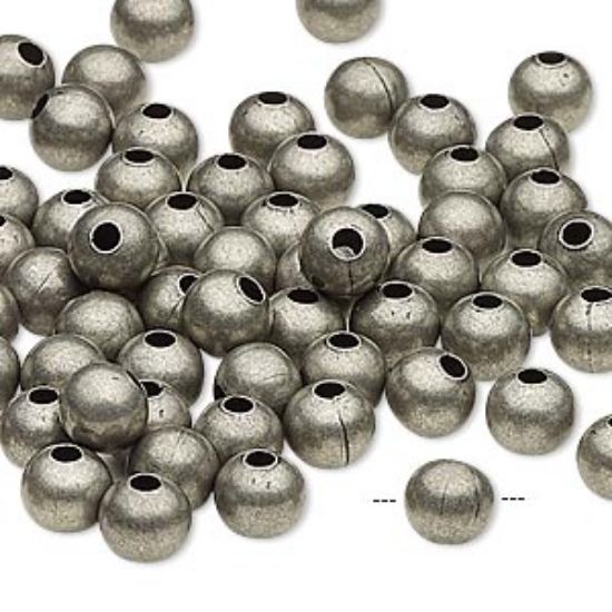 Picture of Bead 6mm Antiqued Silver x20