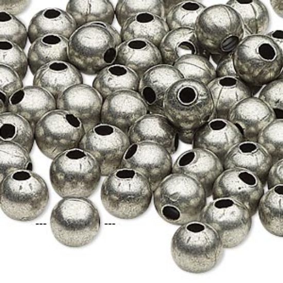 Picture of Bead Steel 8mm Antique Silver x15
