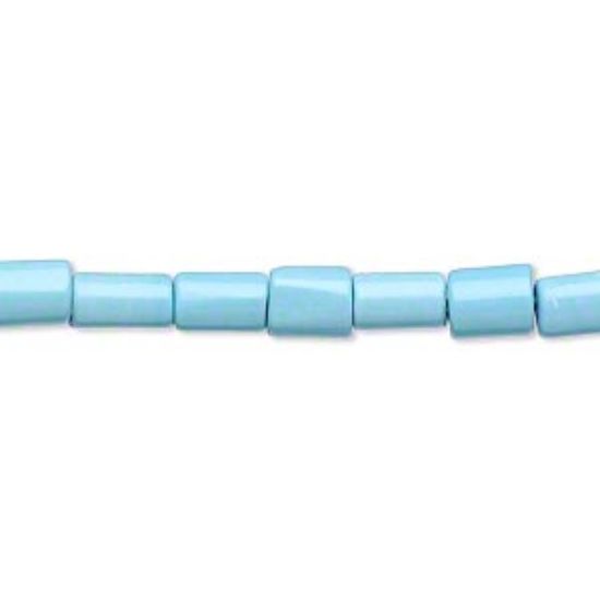 Picture of Chalk Turquoise (D/S) hand-cut round Tube Blue x35cm