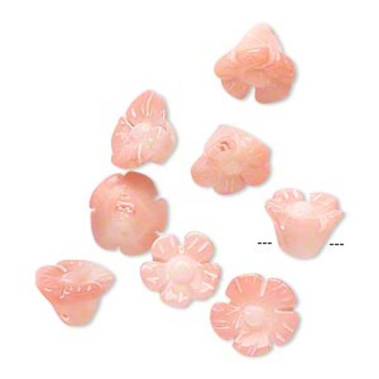 Picture of Bamboo Coral (dyed) 6x6 mm-8x6 mm Flower x4