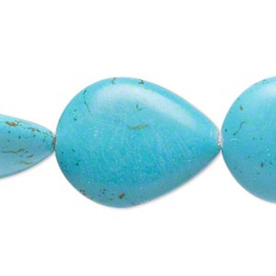 Picture of Magnesite (stabilized) bead 26x21mm drop x4