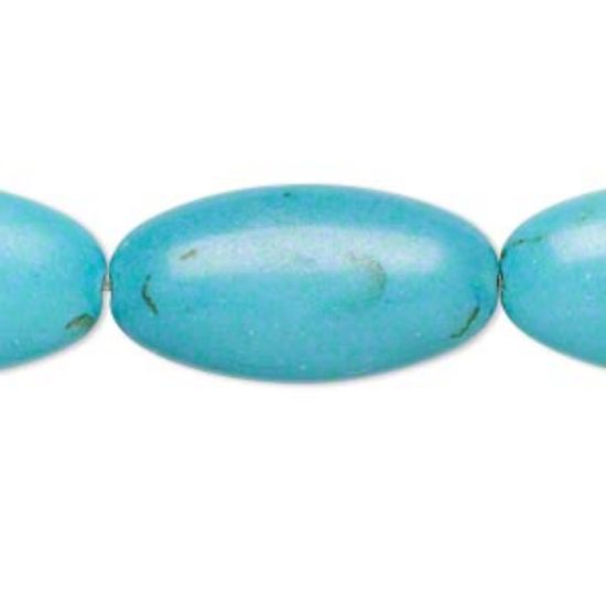 Picture of Magnesite (stabilized) Oval 28x15 mm Teal x38cm