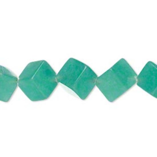 Picture of Malaysia "Jade" (dyed) 12mm dice Kelly Green x38cm