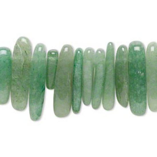 Picture of Aventurine (natural) green DQ +/-20x5mm stick x38cm