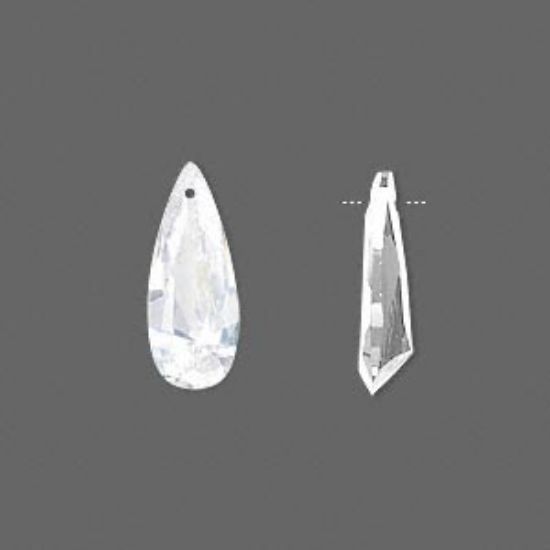 Picture of Drop Cubic Zirconia 18x7mm hand-faceted teardrop x1