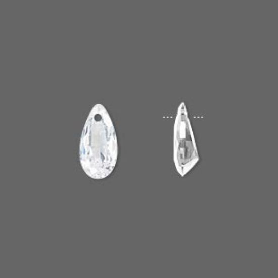 Picture of Drop Cubic Zirconia 12x6mm hand-faceted teardrop x1