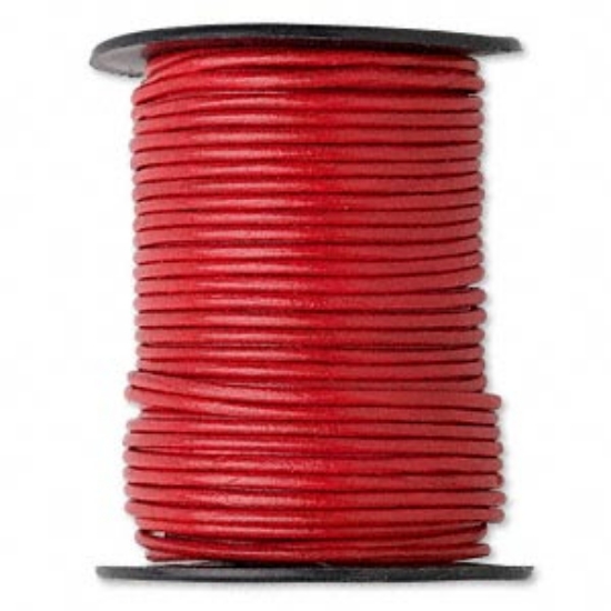 Picture of Leather Cord 2mm Red x1,5m