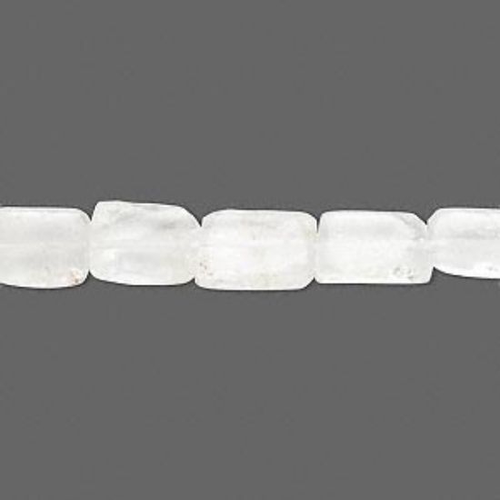 Picture of Bead, quartz crystal (natural), 7x5mm-13x7mm hand-cut rectangle, D grade, Mohs hardness 7. Sold per 14-inch strand.