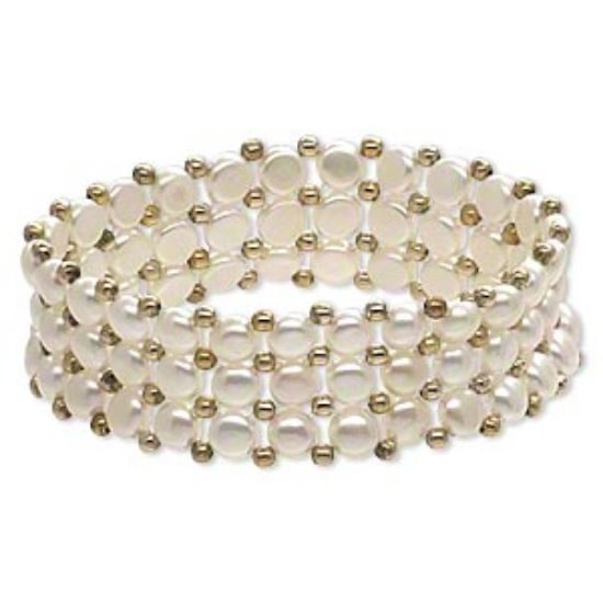 Picture of Stretch Pearl Bracelet 19mm wide White x1