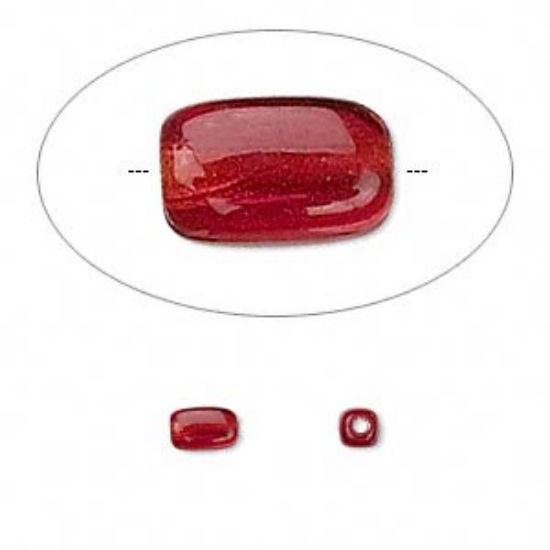 Picture of Square Oval 6x3.5mm Ruby Red x25