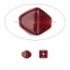 Picture of Bead, Preciosa Czech pressed glass, ruby red, 6x5mm 4-sided double cone. Sold per 16-inch strand.