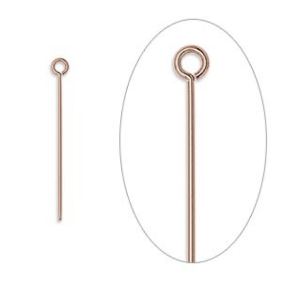 Picture of Eye Pin  25mm Rose Gold Plated x20