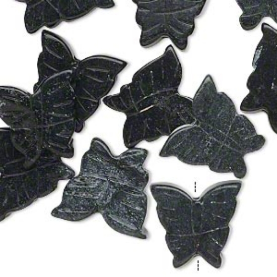 Picture of Serpentine (natural) 20mm carved Butterfly x10