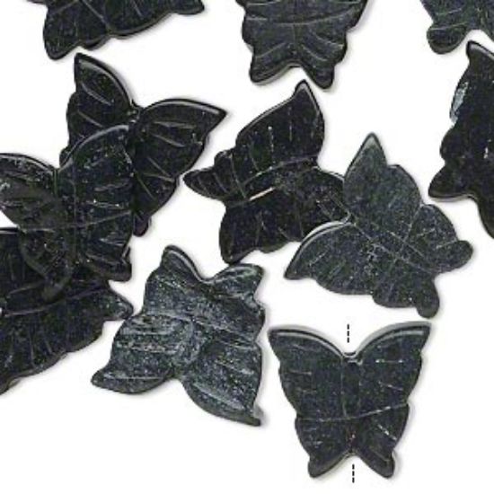 Picture of Serpentine (natural) 20mm carved Butterfly x1