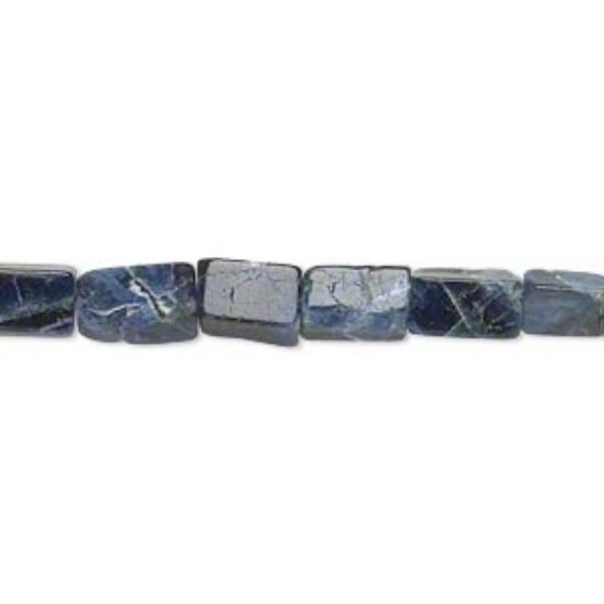 Picture of Sodalite (natural) 9x4mm-12x6mm hand-cut square tube x35cm