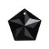Picture of Drop, glass, black, 29x28mm faceted pentagon x1
