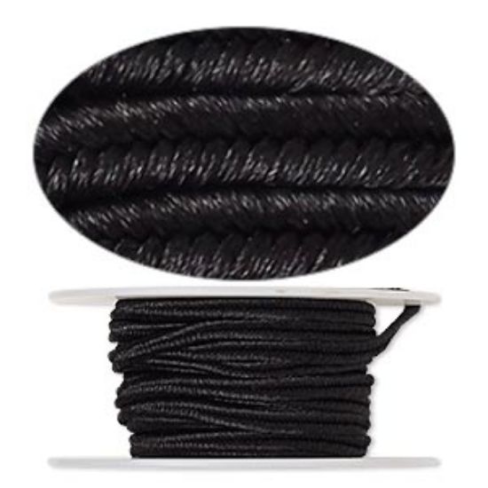 Picture of Soutache Cord polyester 3.5mm Black x1m