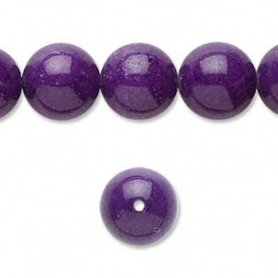 Picture of Mountain "Jade" bead 12mm Purple x5