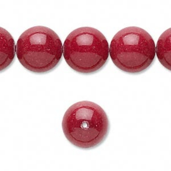 Picture of Mountain "Jade" 12mm round Red x5