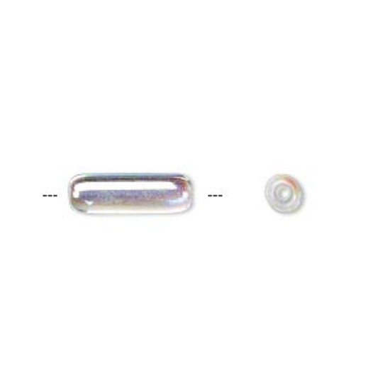 Picture of Czech glass bead 14x4.5mm tube Crystal AB x10