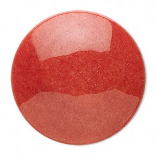 Picture of Cabochon Mountain "Jade" 38mm round Coral x1