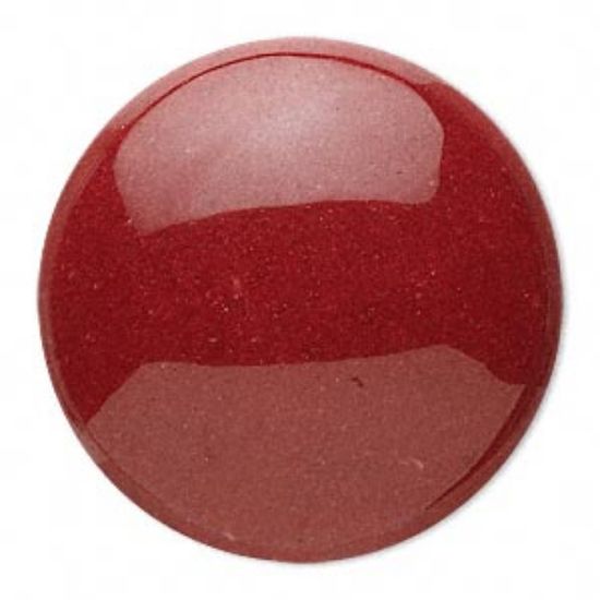 Picture of Cabochon Mountain "Jade" 38mm round Red x1