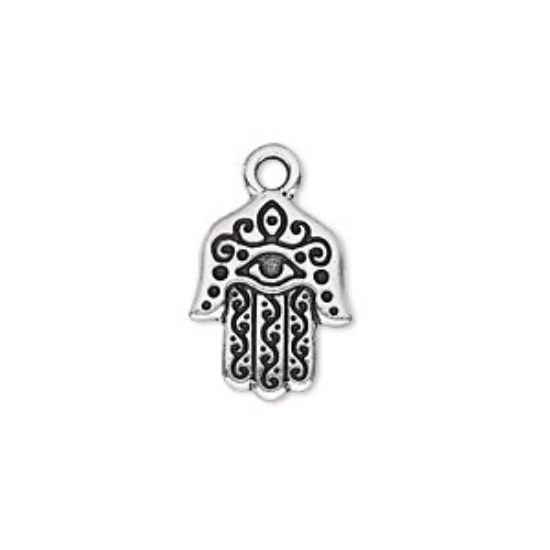 Picture of TierraCast Fatima Hand 16x13mm Antiqued Silver Plate x1